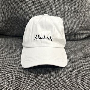 Absolutely: White Snap Back Hat